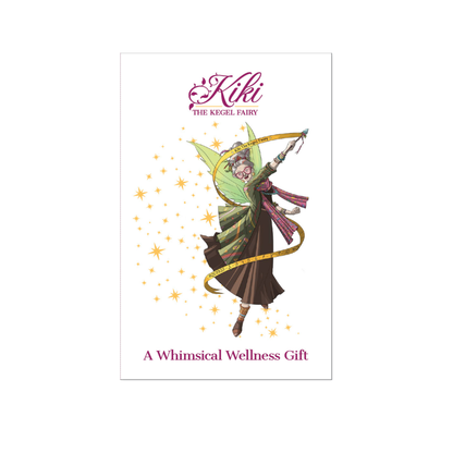 Kiki the Kegel Fairy Whimsical Wellness Gift filled with all the resources for women's pelvic health. 