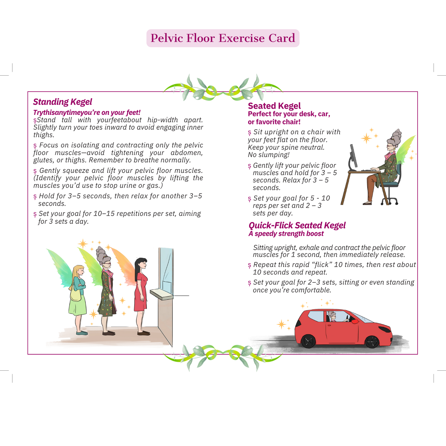 Kiki the Kegel Fairy Whimsical Wellness Gift filled with all the resources for women's pelvic health. 