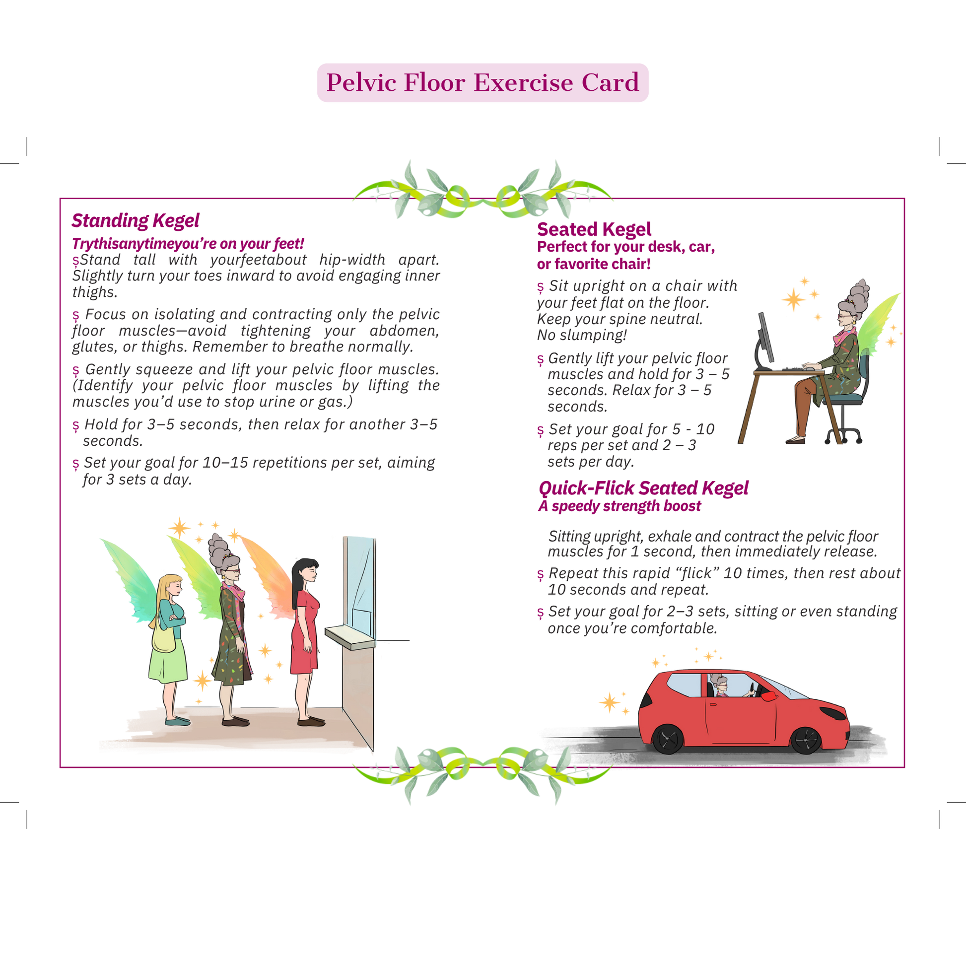Kiki the Kegel Fairy Whimsical Wellness Gift filled with all the resources for women's pelvic health. 
